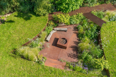 Réalisation d'un jardin design.