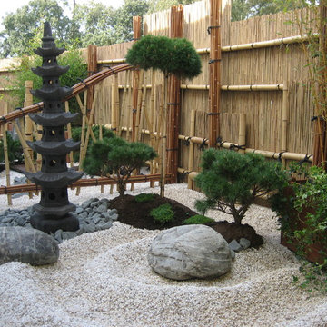 Séparation Koetsu Gaki dans un jardin japonais