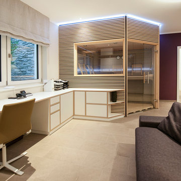Gästezimmer, Homeoffice und Sauna in einem Raum