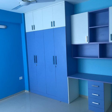 Kids Room Wardrobe with Study Table