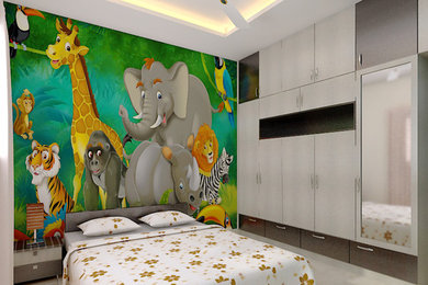 バンガロールにあるコンテンポラリースタイルのおしゃれな子供部屋の写真