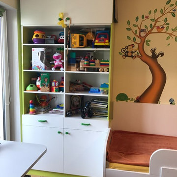 Bright fresh kids room for study, fun and sleep