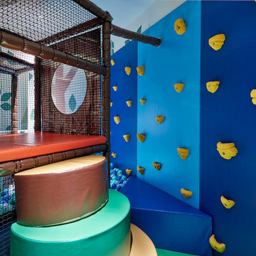 Climbing Wall and Ball Pit - London Basement Playroom