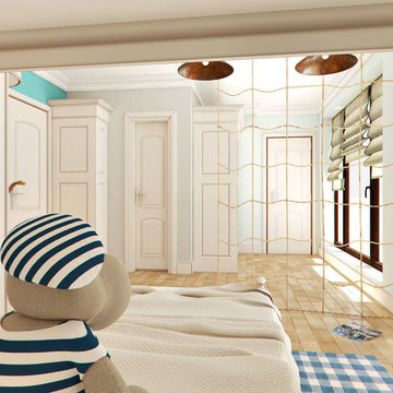 Contemporary mixed mediterranean childs room