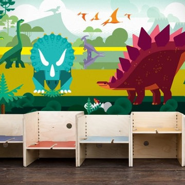 DINOSAUR KIDS WALL MURALS, Dinosaur Wallpaper