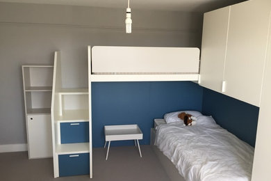 Design ideas for a modern kids' bedroom in Cheshire.