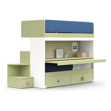 Nidi Childrens Bunk Bed with Pull-Out Bed, Desk & Storage Solutions