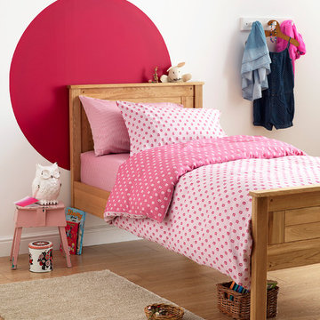 Pink Flowers Children's Bedding Set
