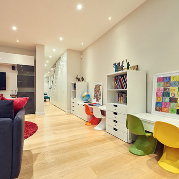 Playroom and living room