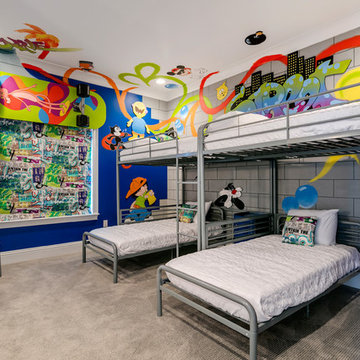 3D Graffiti Bunk Room