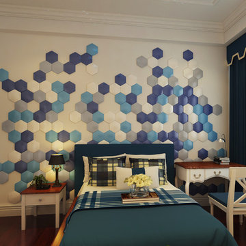 3D Leather Tiles for Kid's room
