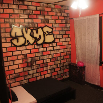 80's Grafitti Themed Girls Bedroom