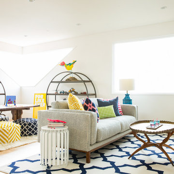 A Colorful, Kid-Centric Family Room Makeover