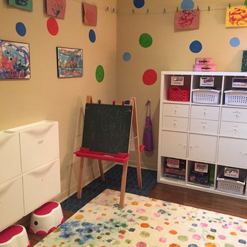 A separate art room keeps the mess contained.