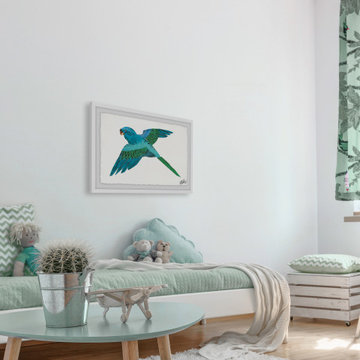 "ABC Bird" Framed Painting Print