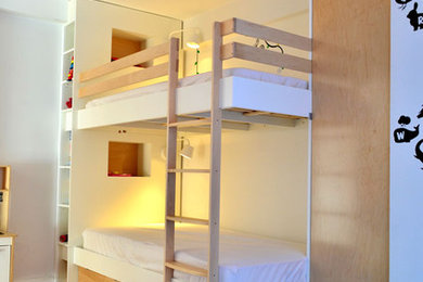 Modelo de dormitorio infantil moderno pequeño