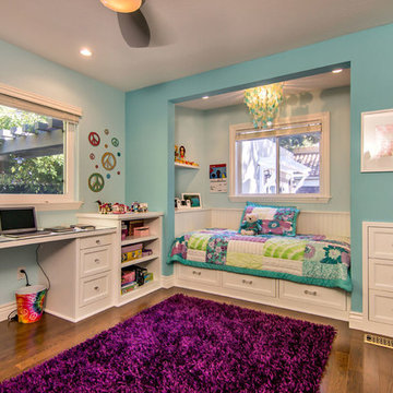 Aqua Room with Custom Bed & Cabinets