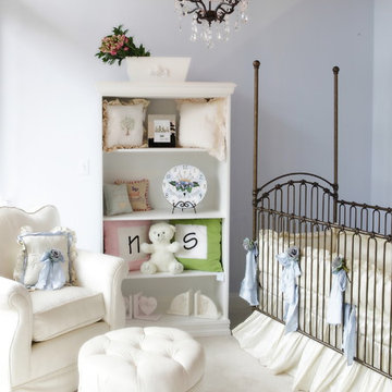 Baby Blue and Ivory Gendar Neutral Baby Nursery