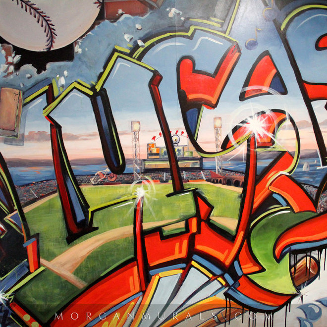 Baseball Stadium Wall Mural Photos & Ideas Houzz