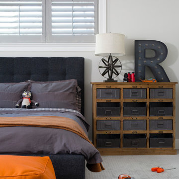 #bethesdaglamfam - Orange and Gray Kid's Room