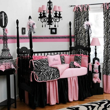 Black and White Zebra Crib Bedding Collection by Carousel Designs