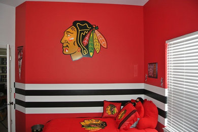 Blackhawks hockey themed paint scheme