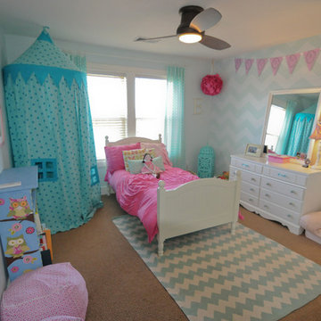 Blue & Pink Chevron Girls Room