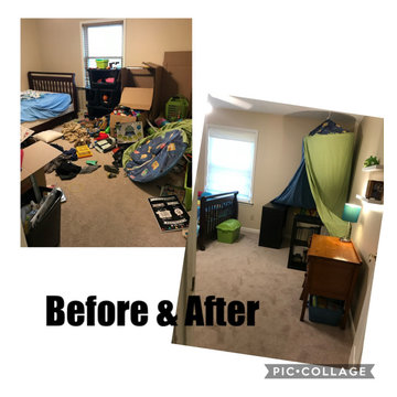 Book nook before and after area