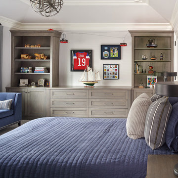 Boy's Bedroom with Blue and Grey