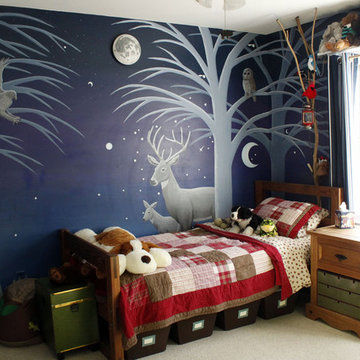 Boy's Forest Mural Bedroom