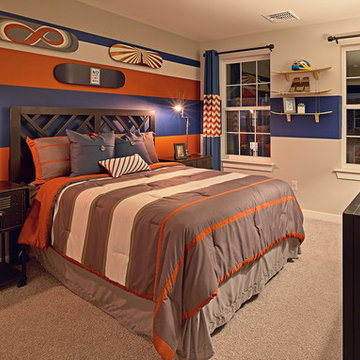 Boy’s Bedroom with Skateboard Theme