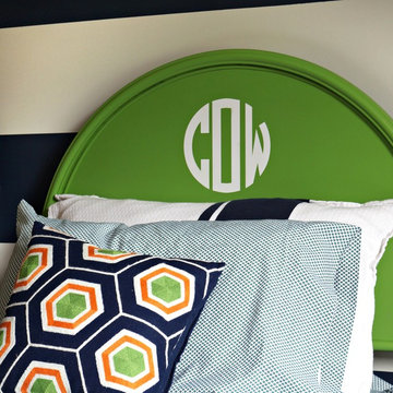 Boys Room in Navy Orange and Green