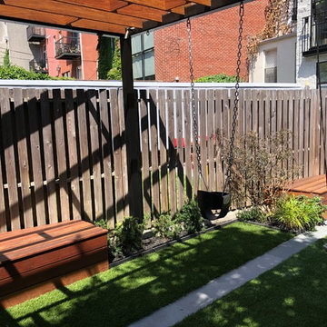 Brooklyn backyard with small playground
