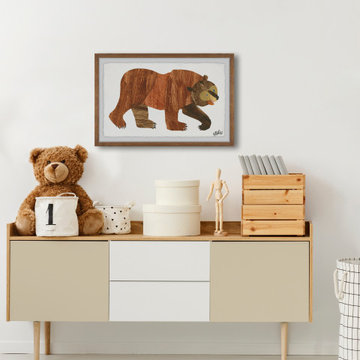 "Brown Bear" Framed Painting Print