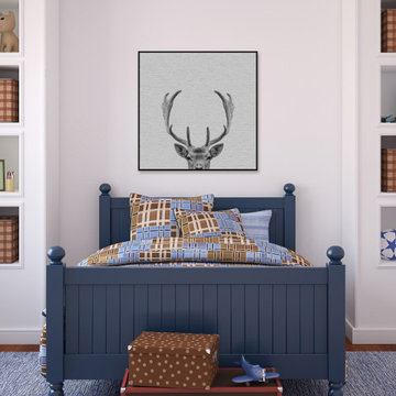 "Buck Surprise II" Floater Framed Painting Print on Canvas