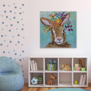 "Bunny" Painting Print on Wrapped Canvas