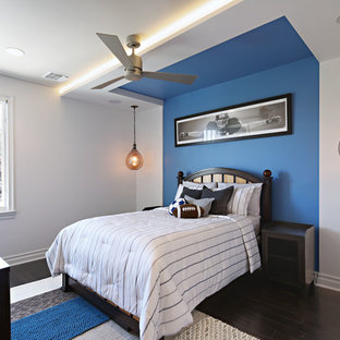 boy bedroom blue and grey