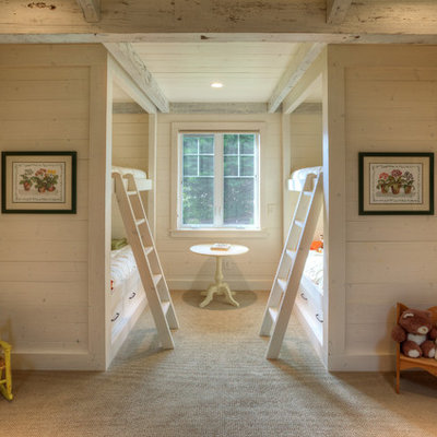 Kids' room - traditional girl carpeted kids' room idea in Seattle