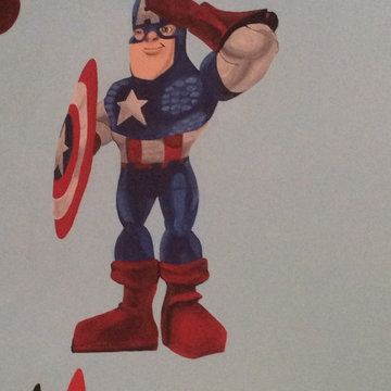 Captain America from the Superhero Squad Mural