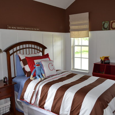 Inspiration for a timeless kids' room remodel in Other with multicolored walls