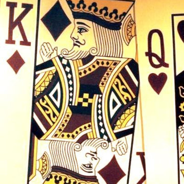 Casino Themed Murals-Art, hand-painted throughout a Game Room in a lower level