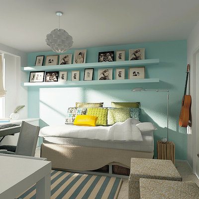 Example of a trendy kids' room design in New York