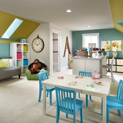 Example of a classic playroom design in Denver
