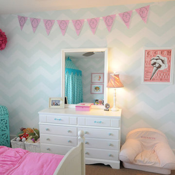 Chevron Striped Girls Room