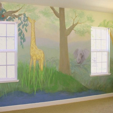 Children's mural - fairytale forest