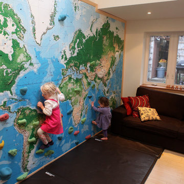 Climbing wall - world map mural