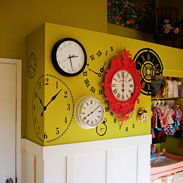 Clock Wall in Alice in Wonderland Nursery