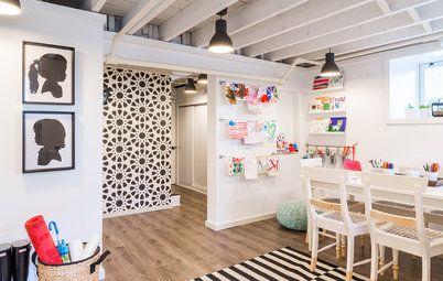 Basement of the Week: A Creative Space for Kids and Storage for All