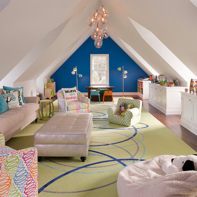 Example of a trendy playroom design in New York
