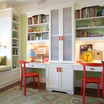 Custom desks & storage for twin boys. NYC